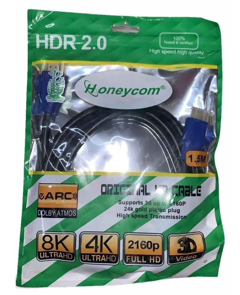 HDMI Cable 1.5 Mtr (Honey Com)