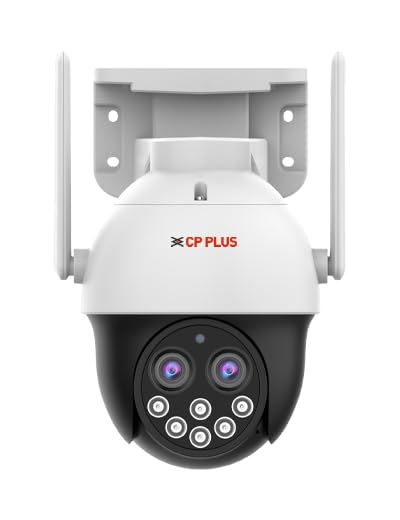 CP-Plus S42G-D 4MP Dual Lens 4G Sim & Ethernet Supported Full Color PT Outdoor Camera | 10x Zoom Using Dual Lens | 360° View | Supports 2 Way Talk | SD Card (Upto 256 GB) IP Ratings– IP66 | EZ-S42G-D